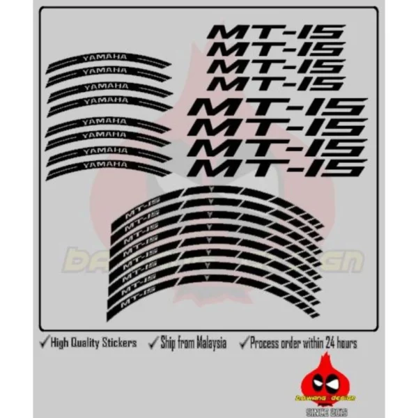 Full Set Rim Stickers For MT15/MT25/MT07/MT09/R25/R15