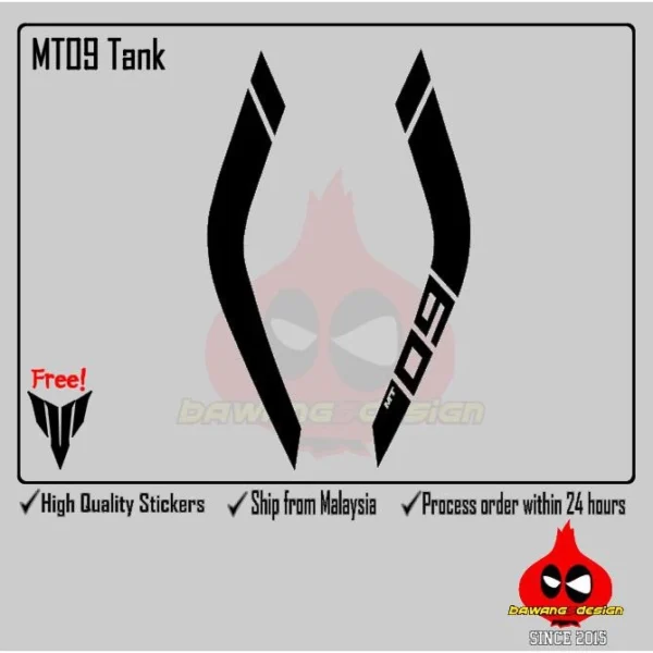 YAMAHA MT09 Tank Decal (Pair) Superbike