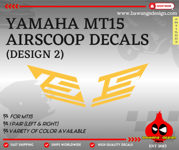 YAMAHA MT09 V1 Airscoop Decals [Design 5]