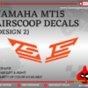 YAMAHA MT09 V1 Airscoop Decals [Design 5]