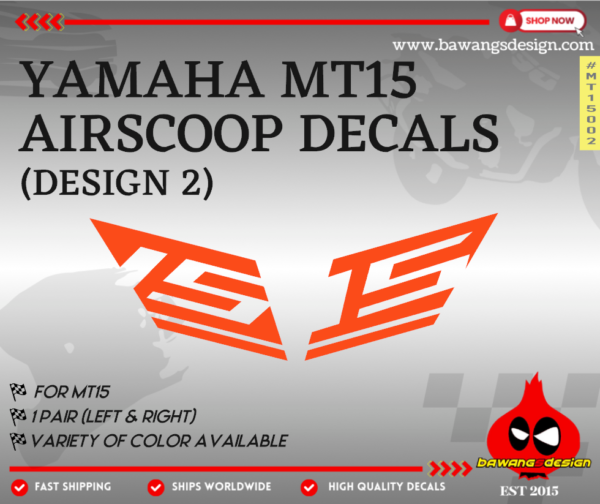 YAMAHA MT09 V1 Airscoop Decals [Design 5]