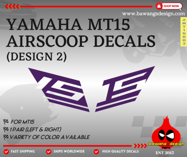 YAMAHA MT09 V1 Airscoop Decals [Design 5]