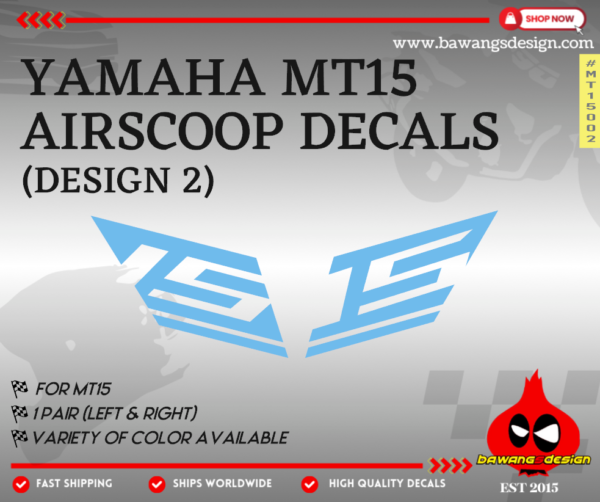 YAMAHA MT09 V1 Airscoop Decals [Design 5]