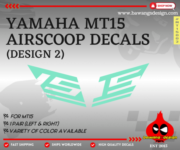 YAMAHA MT09 V1 Airscoop Decals [Design 5]