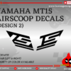 YAMAHA MT09 V1 Airscoop Decals [Design 5]