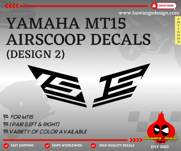 YAMAHA MT09 V1 Airscoop Decals [Design 5]