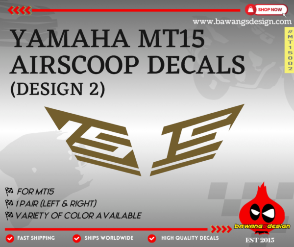 YAMAHA MT09 V1 Airscoop Decals [Design 5]
