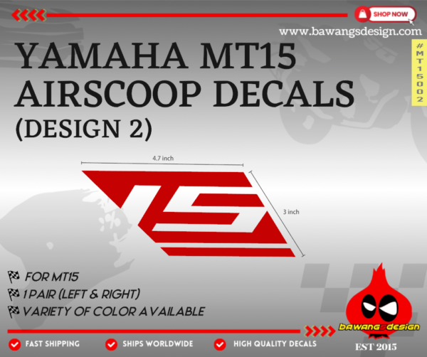 YAMAHA MT09 V1 Airscoop Decals [Design 5]