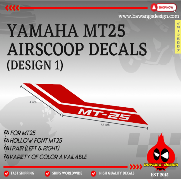 YAMAHA MT09 V1 Airscoop Decals [Design 5]