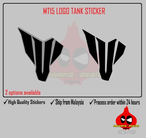 YAMAHA MT15 Logo Tank Decals 1 Side (Left/Right)